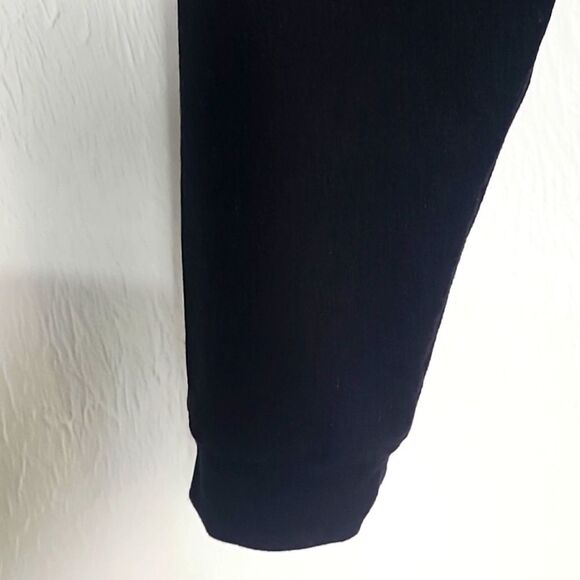 Soho Black Sweatshirt Dress with Pockets & Drawstring Hoodie, Size Large - Picture 6 of 11